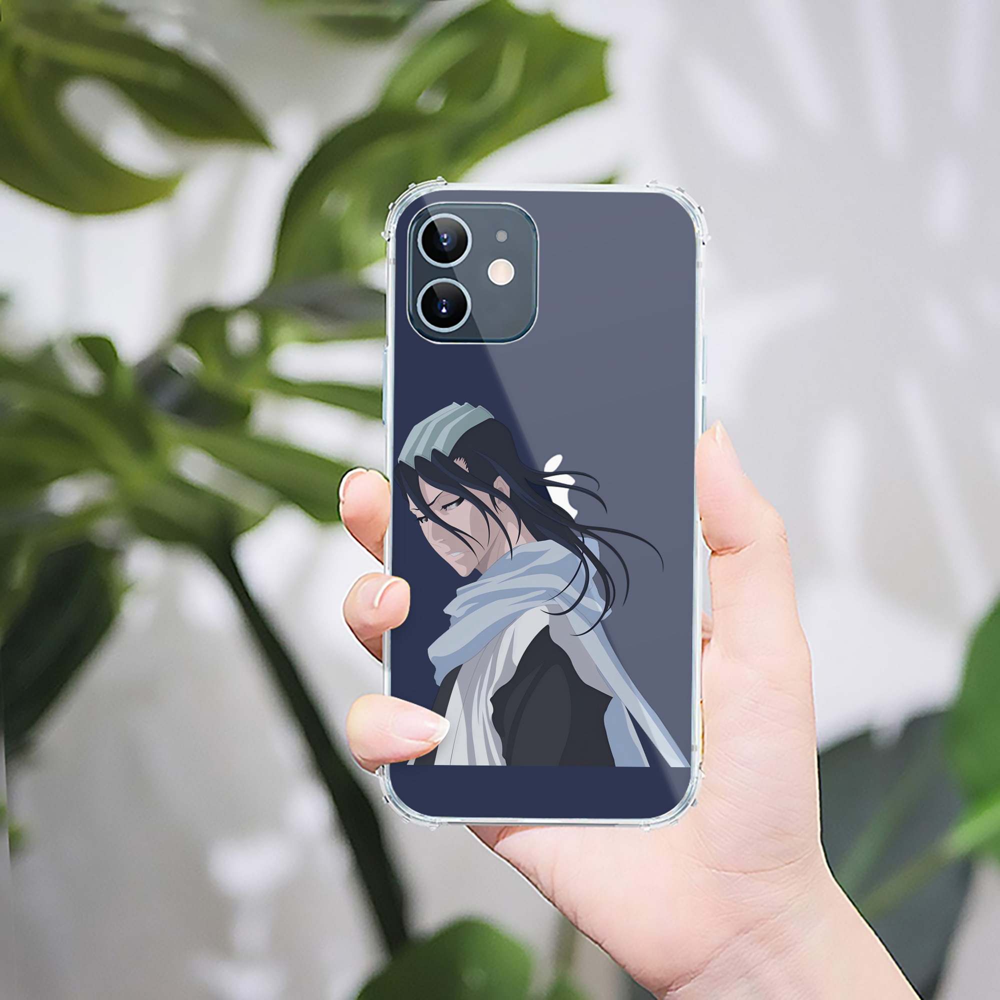 （画像用） ブリーチ くちき びゃくや BLEACH Kuchiki Byakuya 【iPhone 12シリーズ対応】透明スマホケース（クリアソフトケース）